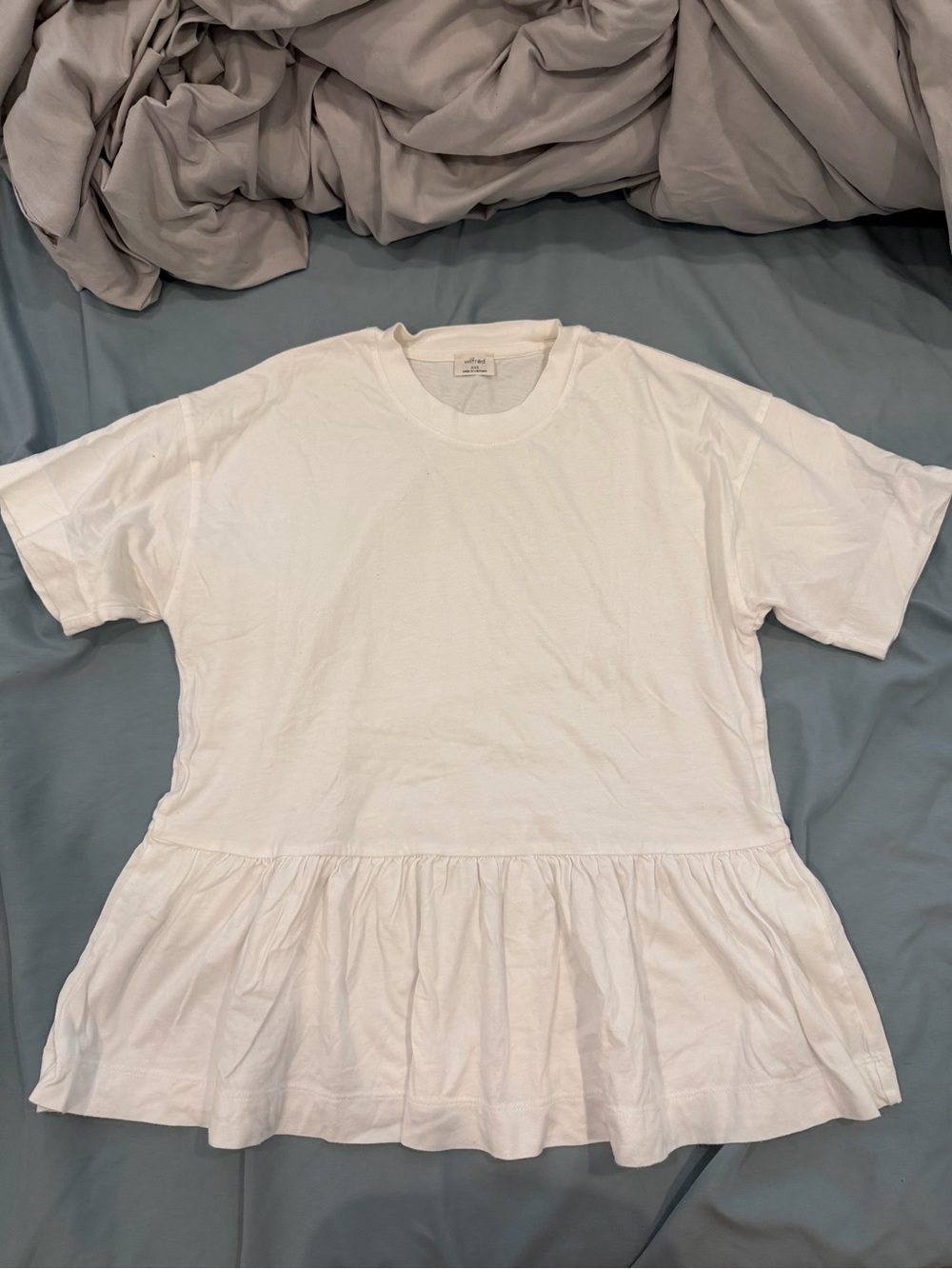 White Peplum Tee - Wilfred